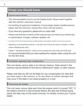 toyota roomy 2020 2021 & 2022 navigation infotainment system manual